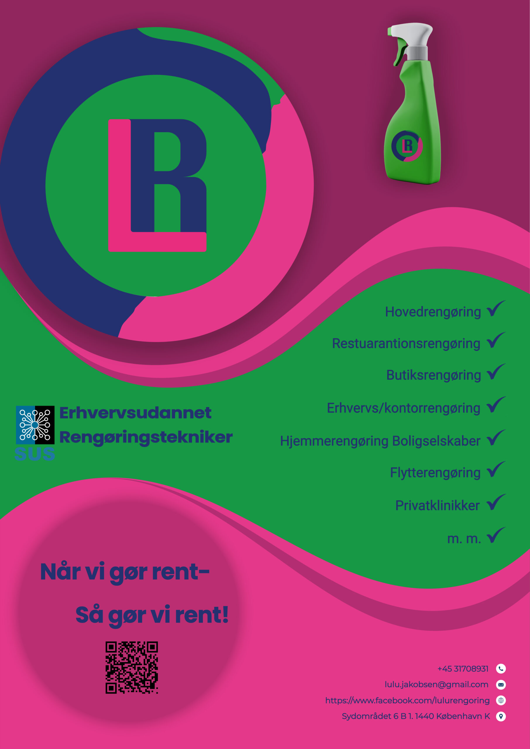 Lulu Rengøring tilbyder bæredygtig erhvervs og privatrengøring i København med over 20 års erfaring